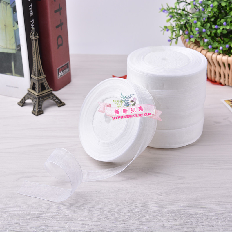 Color Snow Yarn Ribbon Wholesale Hair Accessories 8 Points Chiffon Belt Clothing Accessories DIY Transparent Decoration Braid