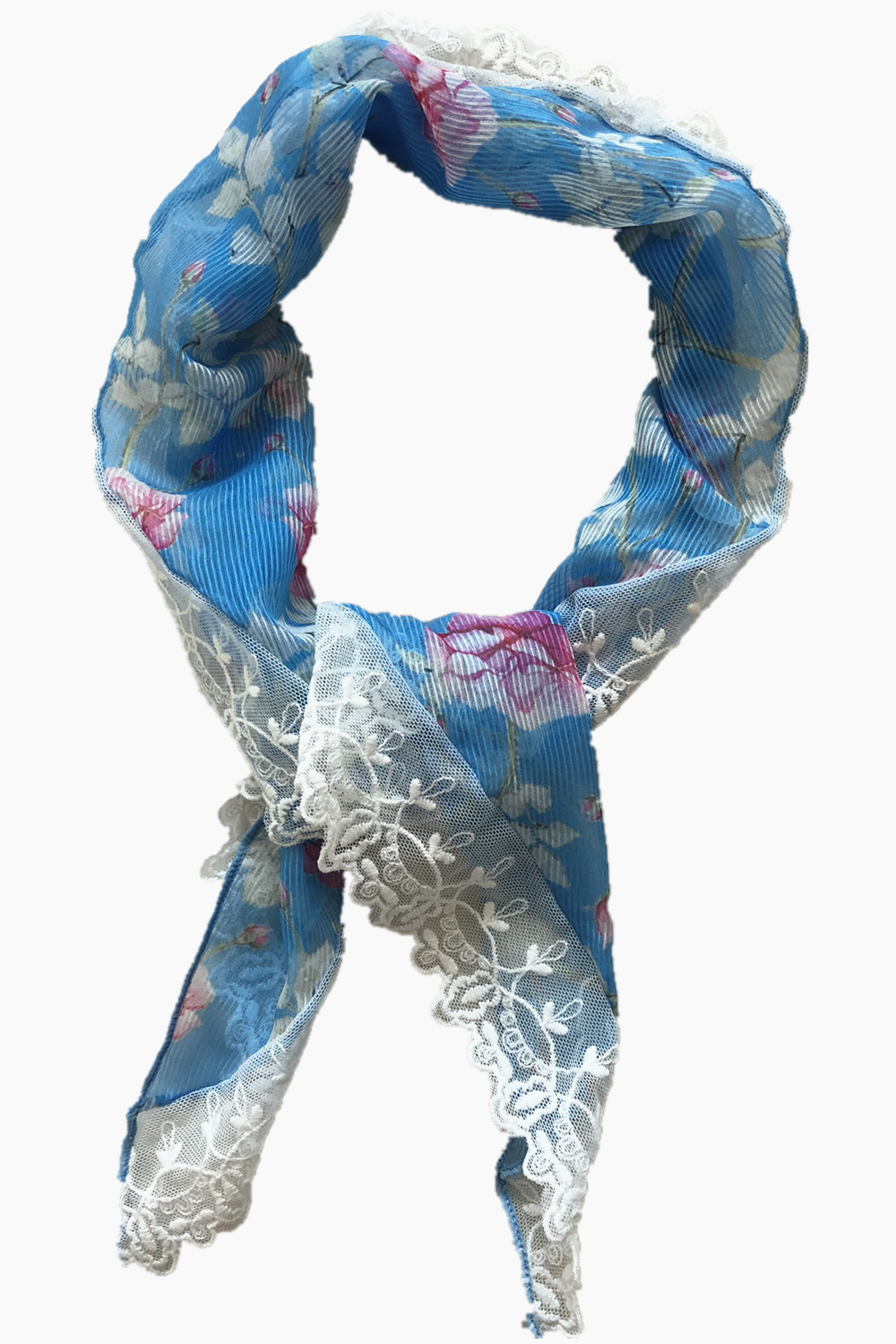 Chiffon printed lace triangle towel is popular in Japan and South Korea in 2020