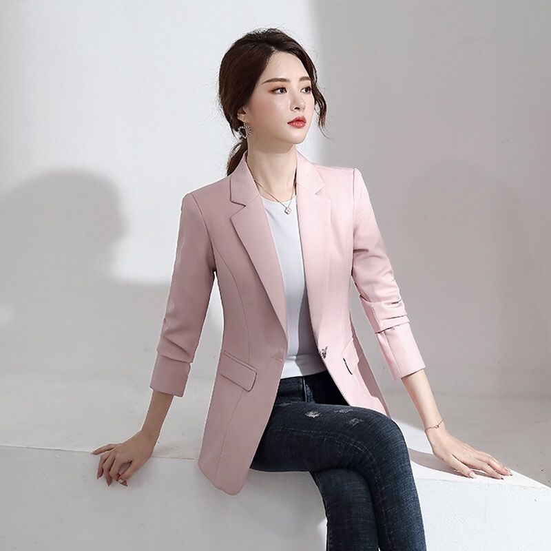Small Suit Jacket for Women 2020 Spring and Autumn New Korean Style Slim Fit Casual Temperament Wild Women&#039;s Suit Jackets Top