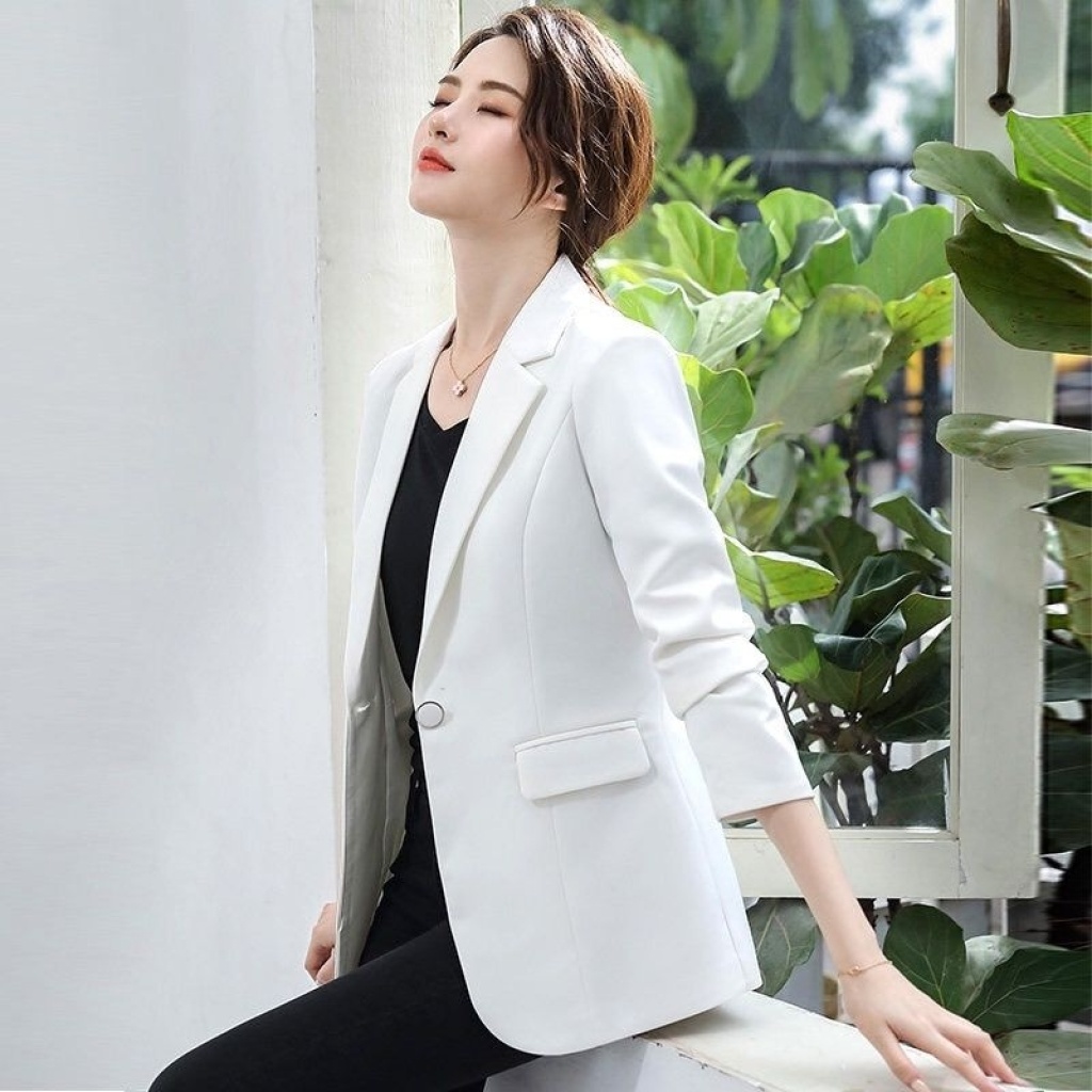 Small Suit Jacket for Women 2020 Spring and Autumn New Korean Style Slim Fit Casual Temperament Wild Women's Suit Jackets Top Small Suit Jacket for Women 2020 Spring and Autumn New Korean Style Slim Fit Casual Temperament Wild Women's Suit Jackets Top