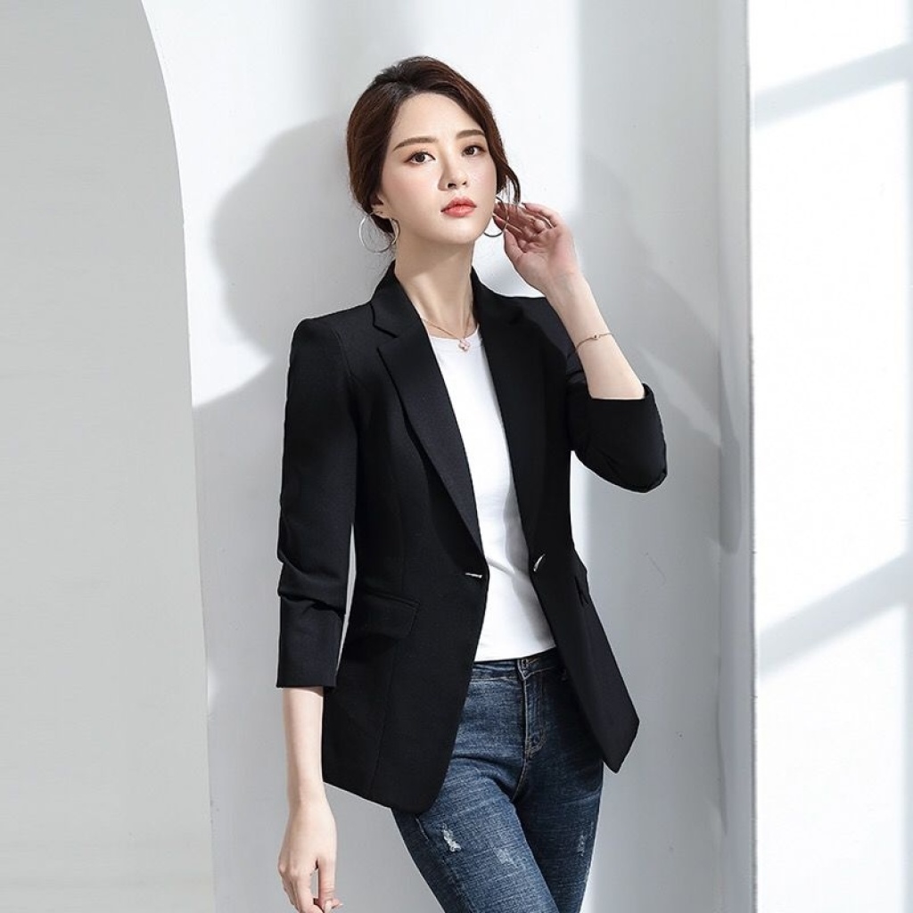 Small Suit Jacket for Women 2020 Spring and Autumn New Korean Style Slim Fit Casual Temperament Wild Women's Suit Jackets Top Small Suit Jacket for Women 2020 Spring and Autumn New Korean Style Slim Fit Casual Temperament Wild Women's Suit Jackets Top