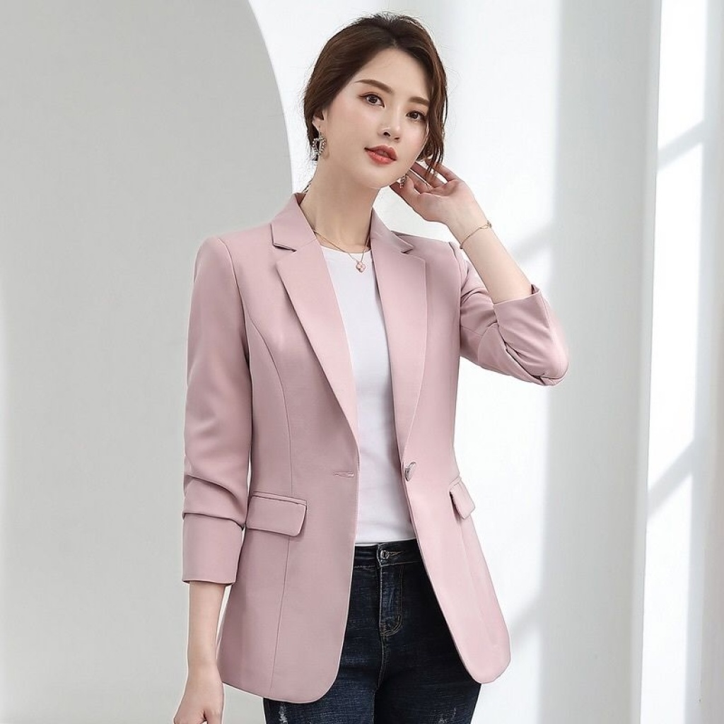 Small Suit Jacket for Women 2020 Spring and Autumn New Korean Style Slim Fit Casual Temperament Wild Women's Suit Jackets Top Small Suit Jacket for Women 2020 Spring and Autumn New Korean Style Slim Fit Casual Temperament Wild Women's Suit Jackets Top