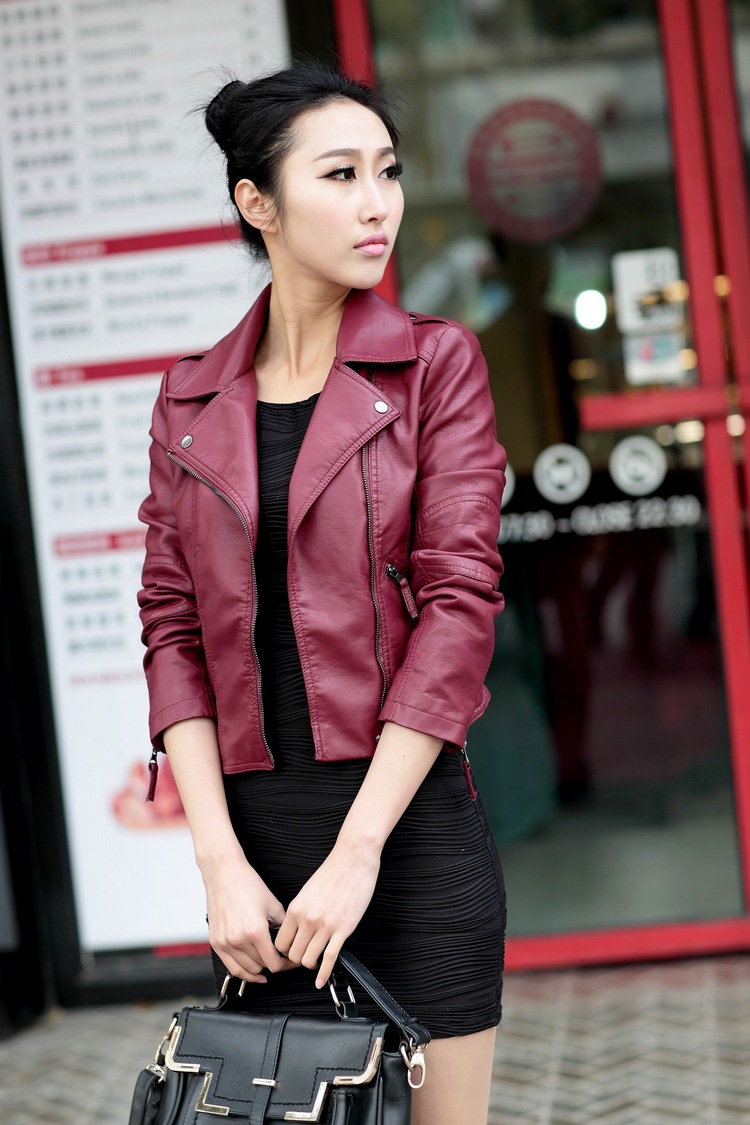 Wholesale Spring and Autumn 2020 New Korean PU leather Ladies short slim-fitting small jacket motorcycle leather jackets Wholesale Spring and Autumn 2020 New Korean PU leather Ladies short slim-fitting small jacket motorcycle leather jackets