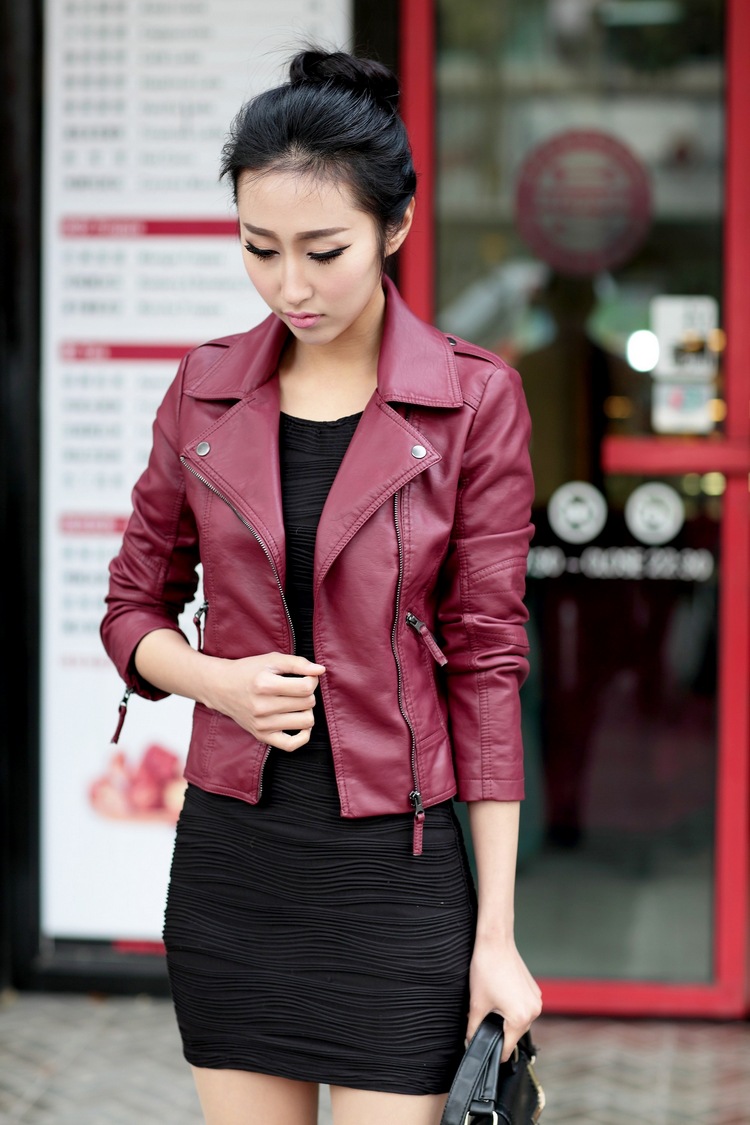 Wholesale Spring and Autumn 2020 New Korean PU leather Ladies short slim-fitting small jacket motorcycle leather jackets Wholesale Spring and Autumn 2020 New Korean PU leather Ladies short slim-fitting small jacket motorcycle leather jackets