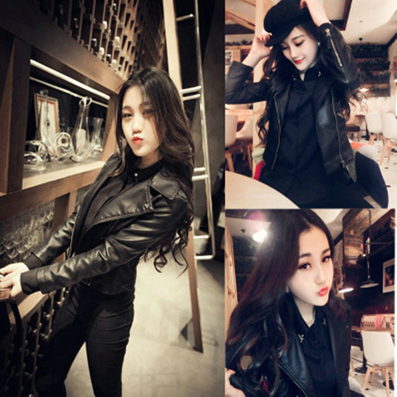 Manufacturer Whole X100 Europe and The United States 2020 Leather Jacket punk Women&#039;s Motorcycle&#039;s short jackets