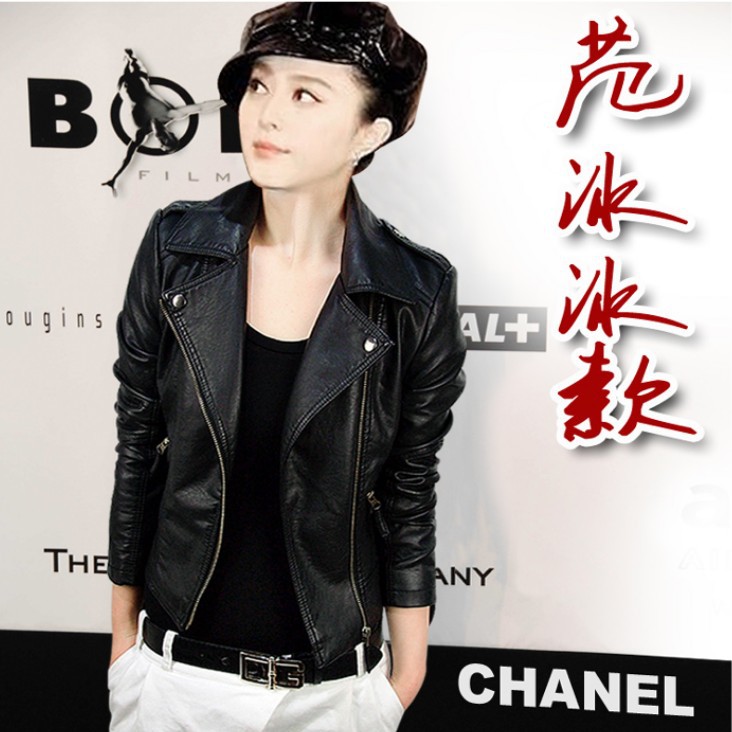 Manufacturer Whole X100 Europe and The United States 2020 Leather Jacket punk Women's Motorcycle's short jackets