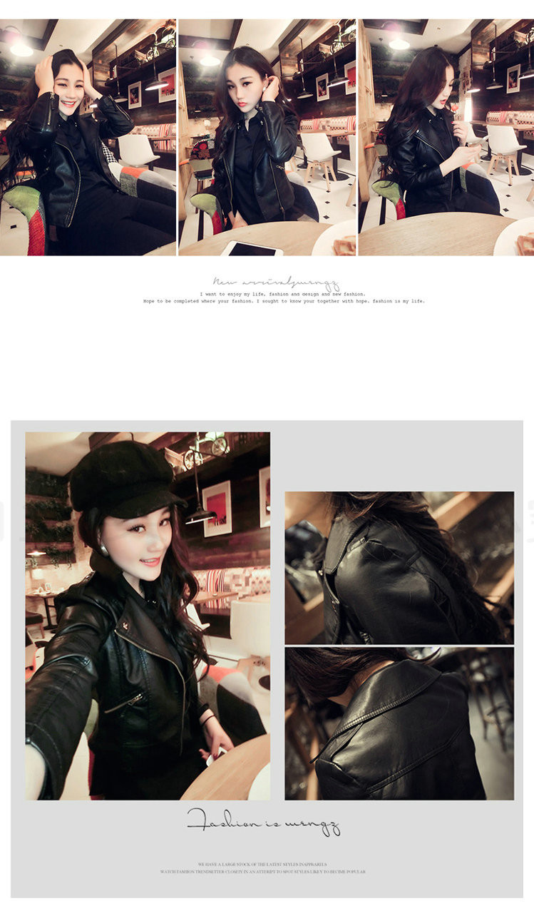 Manufacturer Whole X100 Europe and The United States 2020 Leather Jacket punk Women's Motorcycle's short jackets
