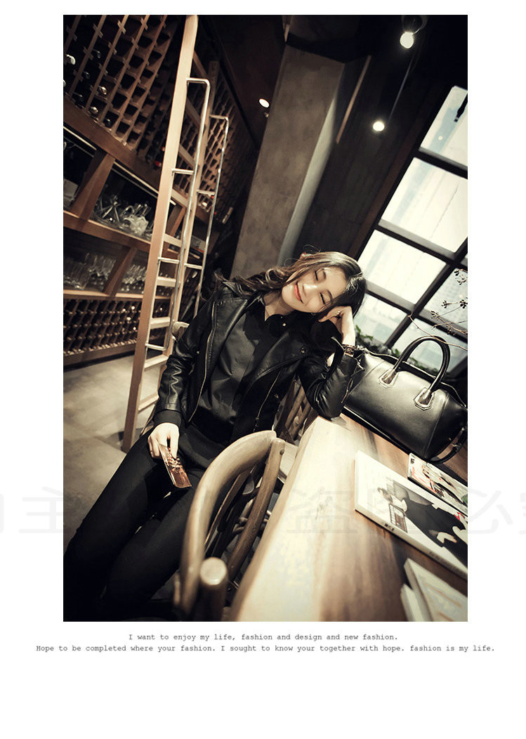 Manufacturer Whole X100 Europe and The United States 2020 Leather Jacket punk Women's Motorcycle's short jackets
