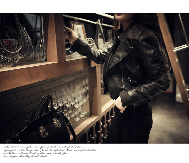 Manufacturer Whole X100 Europe and The United States 2020 Leather Jacket punk Women's Motorcycle's short jackets