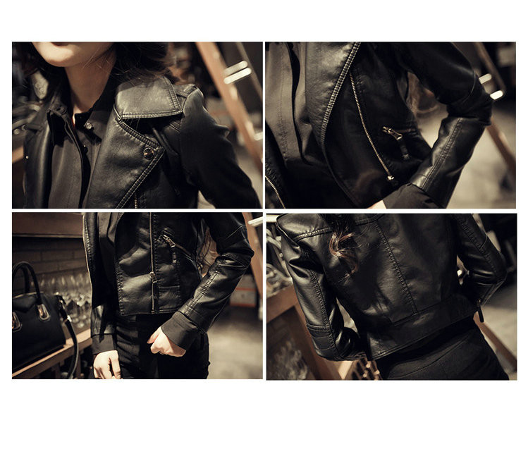 Manufacturer Whole X100 Europe and The United States 2020 Leather Jacket punk Women's Motorcycle's short jackets