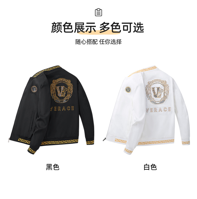 European Station Fall Men's Jackets Stand Collar Embroidery Baseball Uniform National Fashion European and American Leisure Men's Youth Winter Jacket European Station Fall Men's Jackets Stand Collar Embroidery Baseball Uniform National Fashion European and American Leisure Men's Youth Winter Jacket