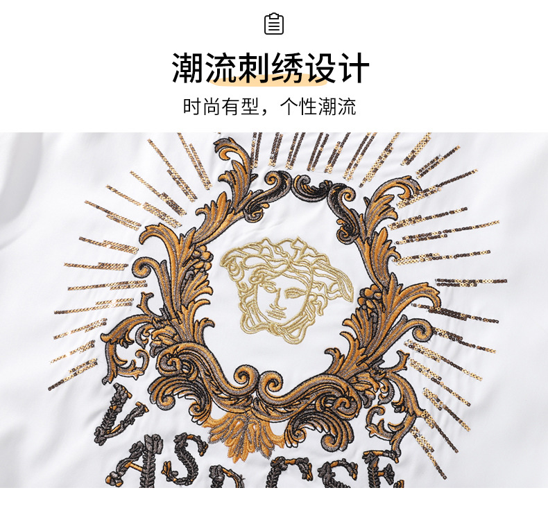 European Station Fall Men's Jackets Stand Collar Embroidery Baseball Uniform National Fashion European and American Leisure Men's Youth Winter Jacket European Station Fall Men's Jackets Stand Collar Embroidery Baseball Uniform National Fashion European and American Leisure Men's Youth Winter Jacket