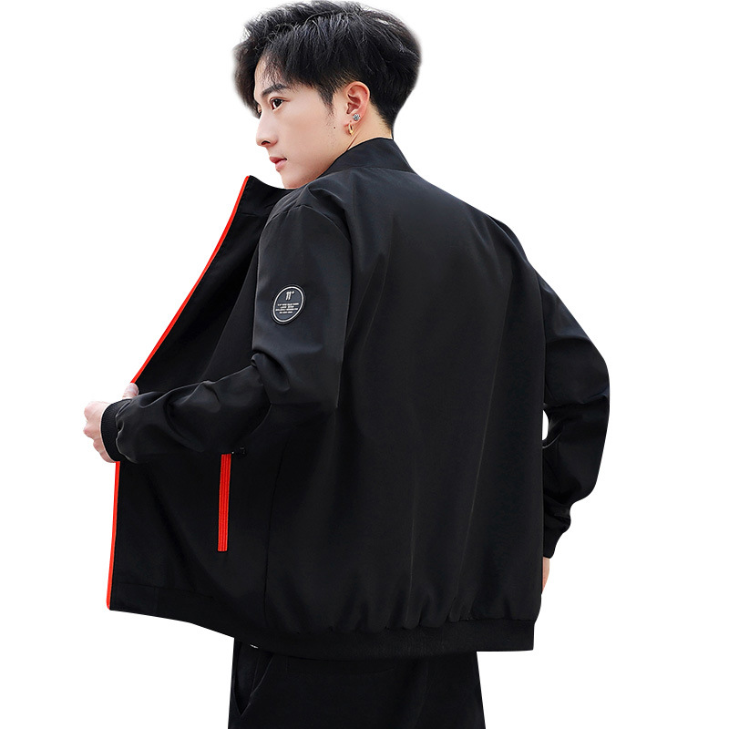 Cross-Border Fall Men&#039;s Jackets Casual Korean Style Trendy Stand Collar Jacket Sports Top for Men AliExpress Export