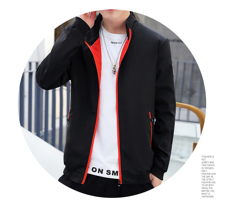 Cross-Border Fall Men's Jackets Casual Korean Style Trendy Stand Collar Jacket Sports Top for Men AliExpress Export Cross-Border Fall Men's Jackets Casual Korean Style Trendy Stand Collar Jacket Sports Top for Men AliExpress Export
