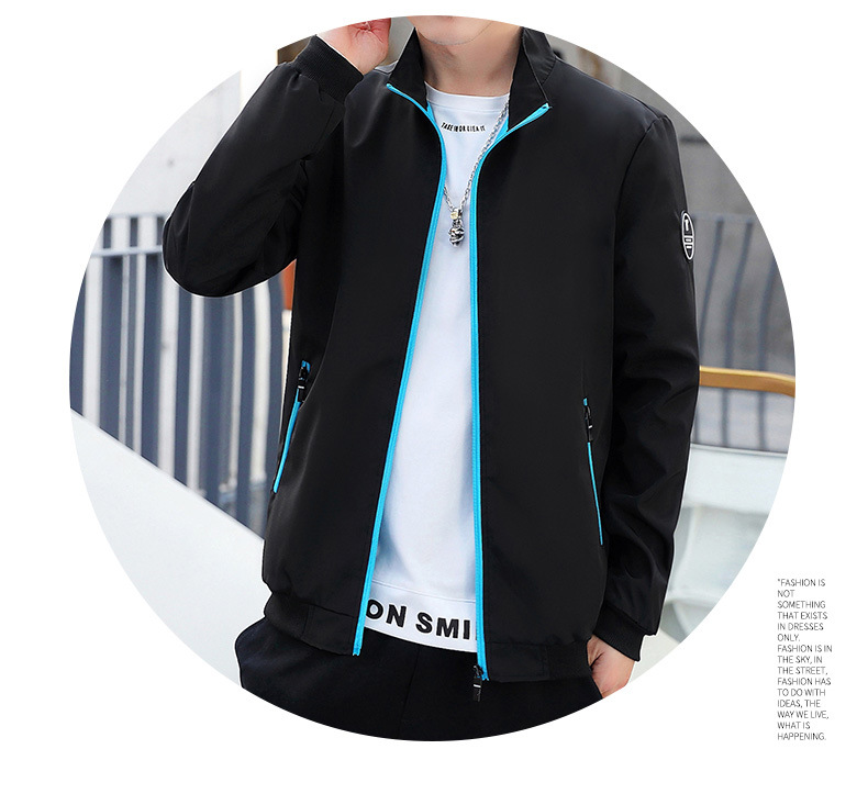 Cross-Border Fall Men's Jackets Casual Korean Style Trendy Stand Collar Jacket Sports Top for Men AliExpress Export Cross-Border Fall Men's Jackets Casual Korean Style Trendy Stand Collar Jacket Sports Top for Men AliExpress Export