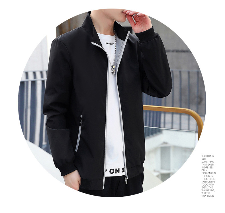 Cross-Border Fall Men's Jackets Casual Korean Style Trendy Stand Collar Jacket Sports Top for Men AliExpress Export Cross-Border Fall Men's Jackets Casual Korean Style Trendy Stand Collar Jacket Sports Top for Men AliExpress Export