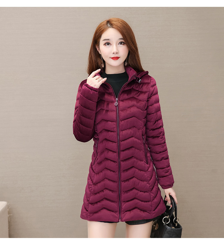 Autumn and Winter 2020 new down cotton-padded jackets for middle-aged and elderly women, padded cotton-padded jackets 