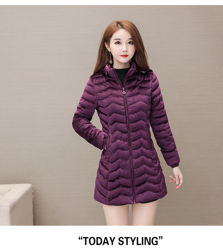 Autumn and Winter 2020 new down cotton-padded jackets for middle-aged and elderly women, padded cotton-padded jackets 
