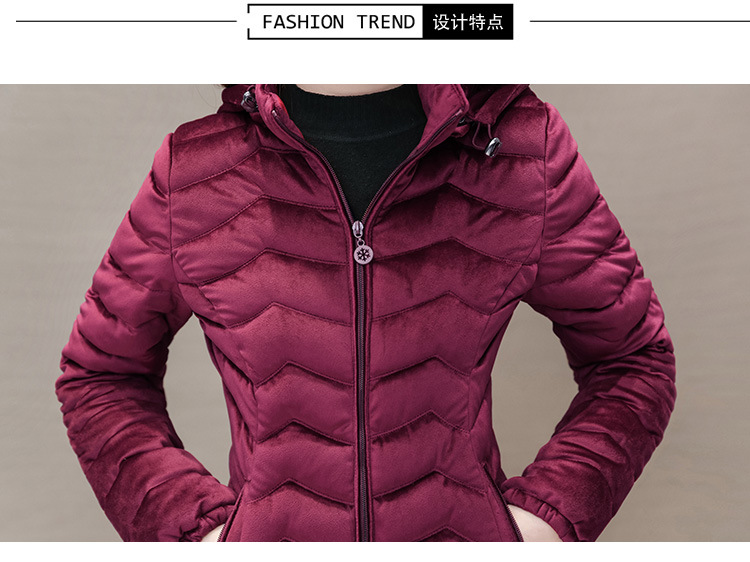 Autumn and Winter 2020 new down cotton-padded jackets for middle-aged and elderly women, padded cotton-padded jackets 