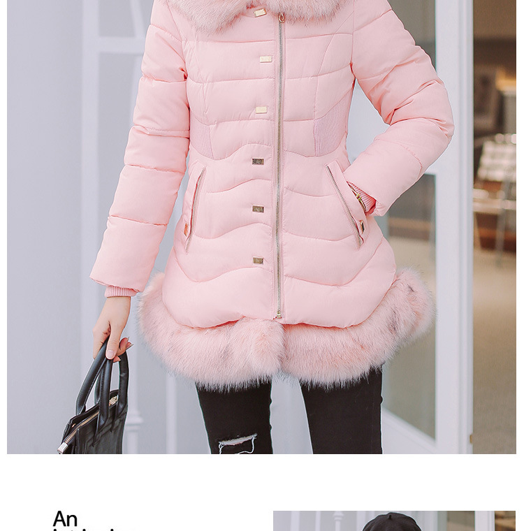 Cotton - padded \"women 's medium and long ladies slimming and thickening plus size down Cotton - padded jackets