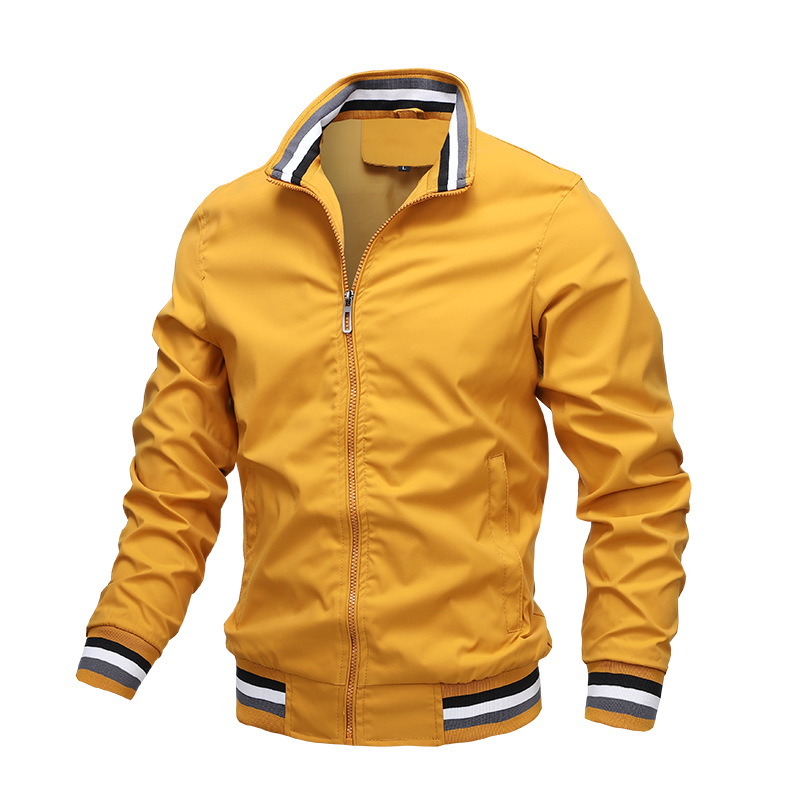 New Casual Jacket Men&#039;s Amazon  Spring and Autumn Sports Solid Color Jacket Men&#039;s Jackets