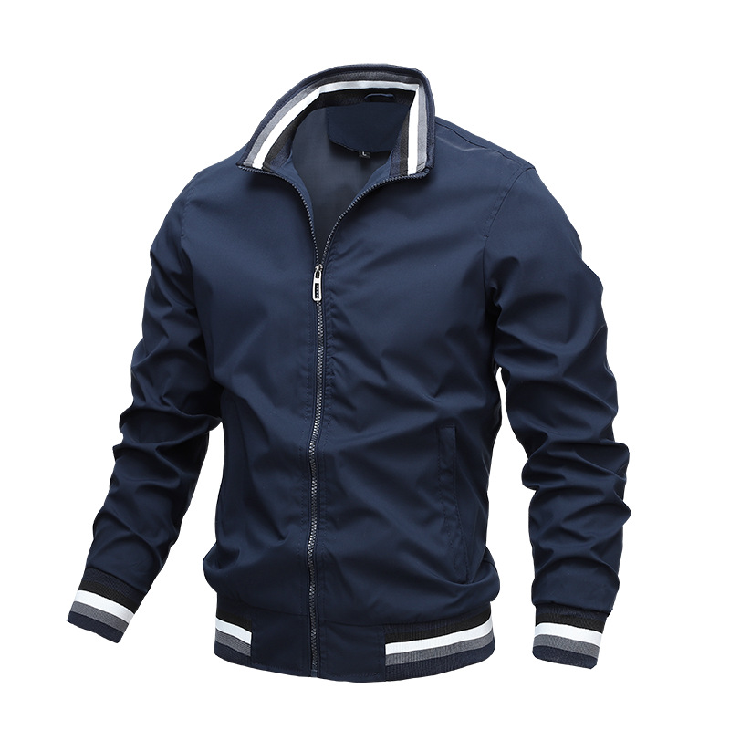 New Casual Jacket Men&#039;s Amazon  Spring and Autumn Sports Solid Color Jacket Men&#039;s Jackets