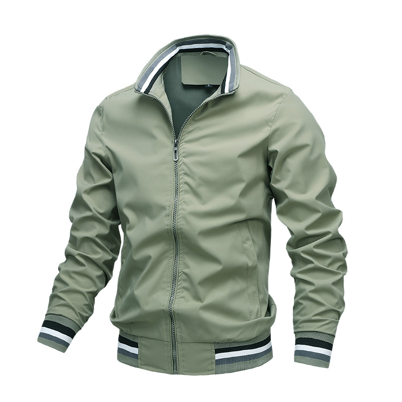 New Casual Jacket Men&#039;s Amazon  Spring and Autumn Sports Solid Color Jacket Men&#039;s Jackets