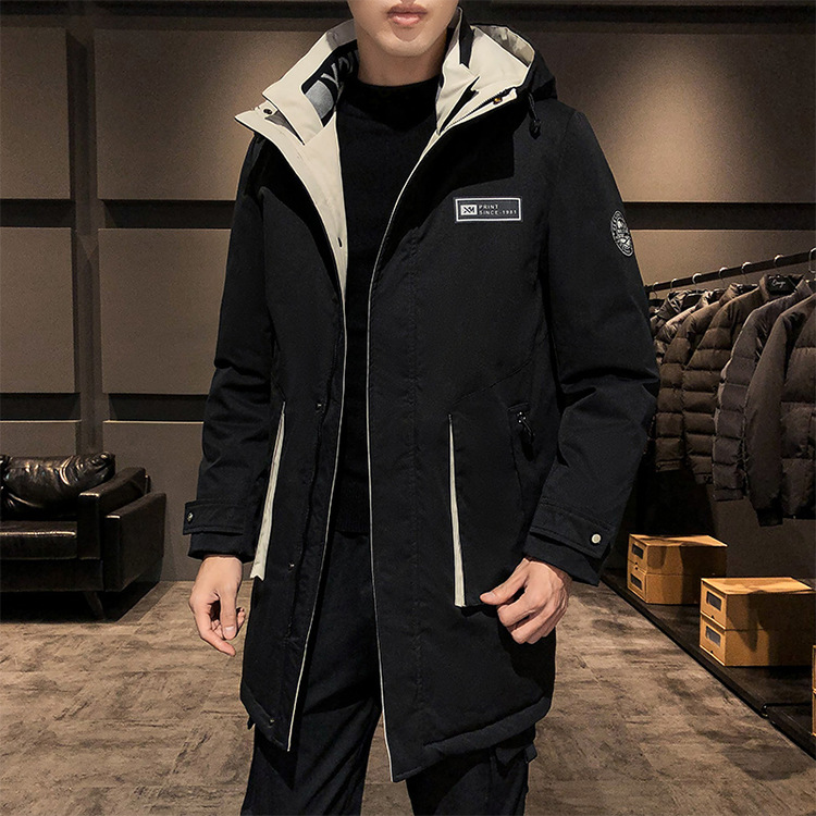 Men&#039;s down Jacket 2020 nian New Winter Mid-Length Thin Fashion Brand Trend Handsome Thick Winter Women&#039;s Jackets &amp; Coats