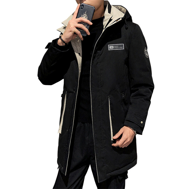 Men&#039;s down Jacket 2020 nian New Winter Mid-Length Thin Fashion Brand Trend Handsome Thick Winter Women&#039;s Jackets &amp; Coats
