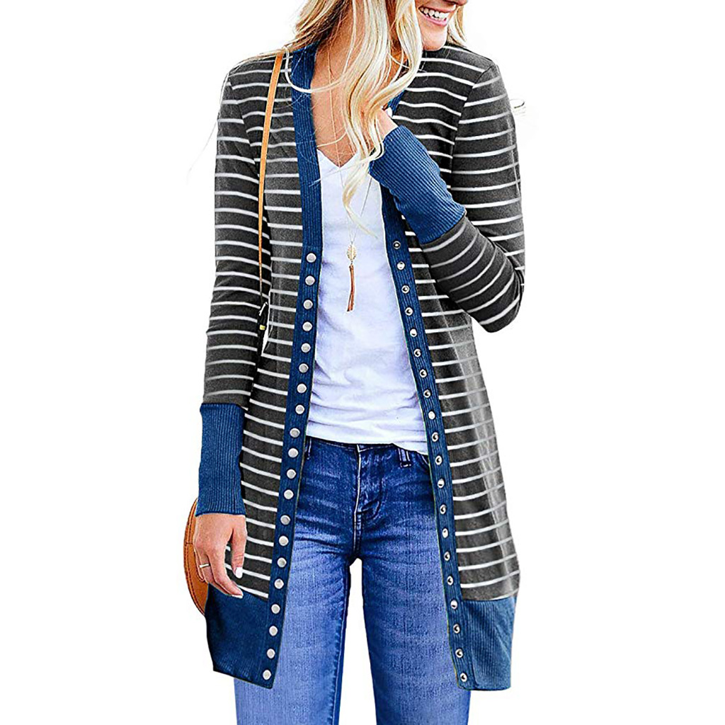 Amazon is selling mid-length, Button-down, striped Cardigan jackets for plus-size women Amazon is selling mid-length, Button-down, striped Cardigan jackets for plus-size women