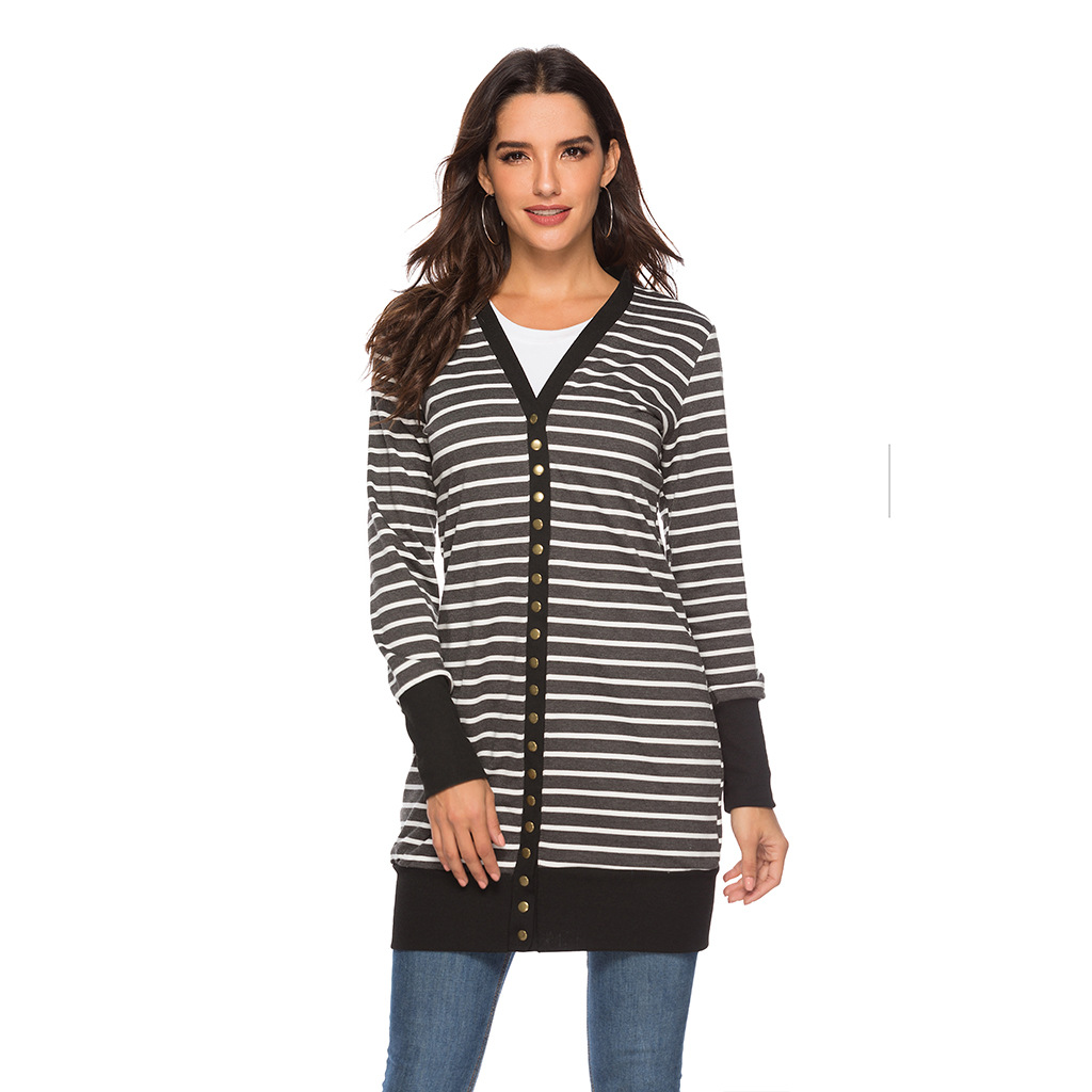 Amazon is selling mid-length, Button-down, striped Cardigan jackets for plus-size women Amazon is selling mid-length, Button-down, striped Cardigan jackets for plus-size women