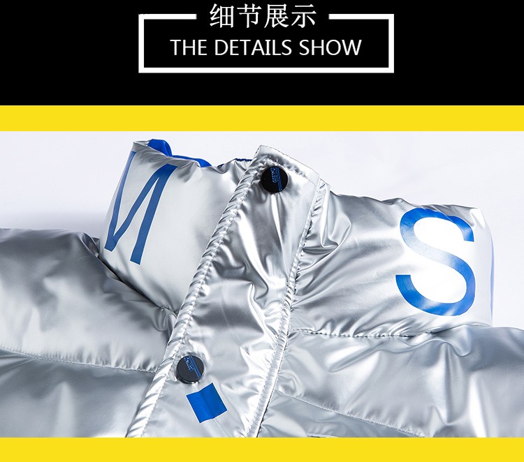 Wholesale Winter Men's Jackets Cotton-Padded Clothes Men's Clothing Overseas E-Commerce AliExpress Glossy down Cotton-Padded Clothes Popular Men's Clothes