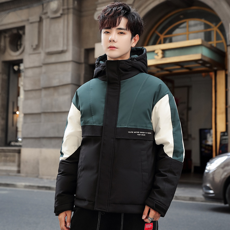 The new 2019 winter trend features matching hooded down jackets with white eiderdown overcoats