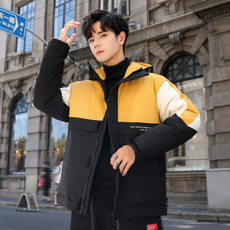 The new 2019 winter trend features matching hooded down jackets with white eiderdown overcoats
