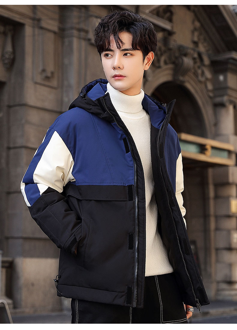 The new 2019 winter trend features matching hooded down jackets with white eiderdown overcoats