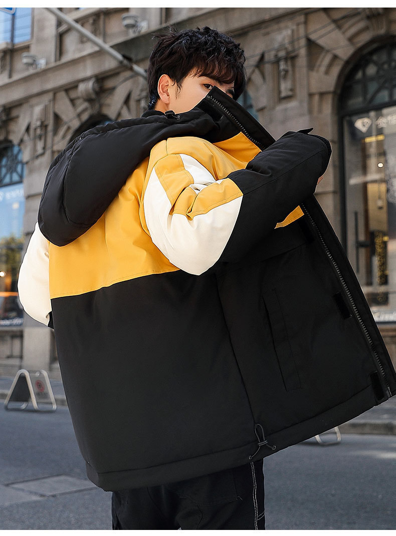 The new 2019 winter trend features matching hooded down jackets with white eiderdown overcoats