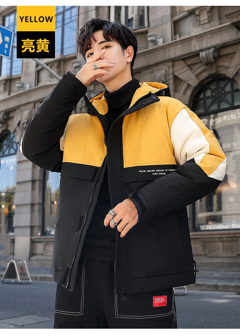 The new 2019 winter trend features matching hooded down jackets with white eiderdown overcoats