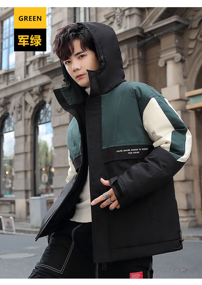 The new 2019 winter trend features matching hooded down jackets with white eiderdown overcoats