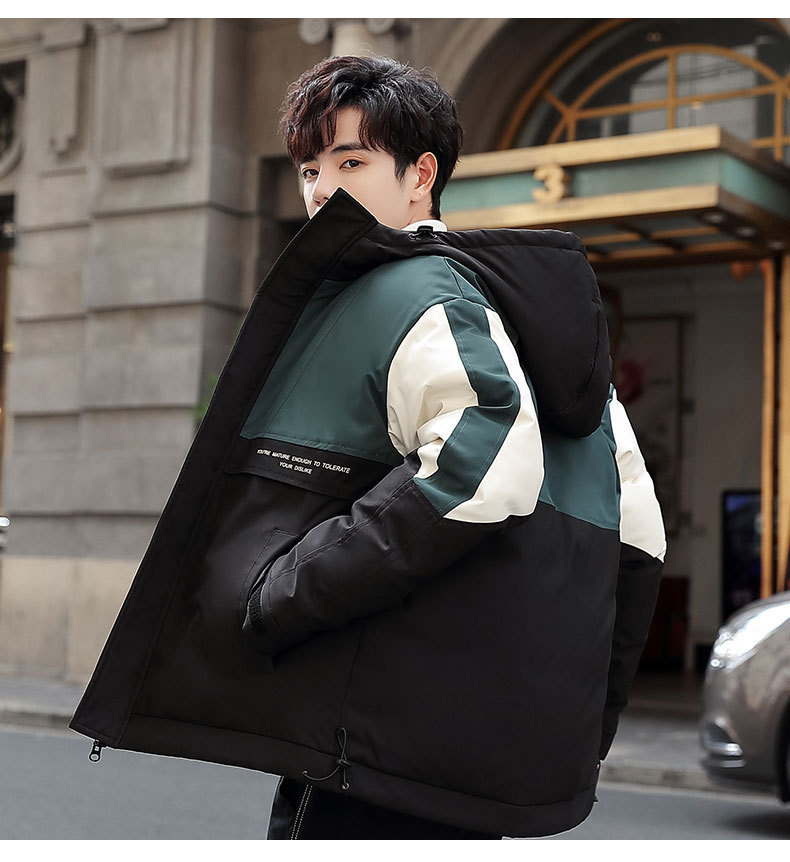 The new 2019 winter trend features matching hooded down jackets with white eiderdown overcoats
