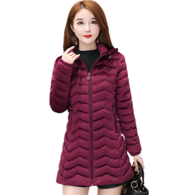 Autumn and Winter 2020 new down cotton-padded jackets for middle-aged and elderly women, padded cotton-padded jackets with thickened warm coats for slimming