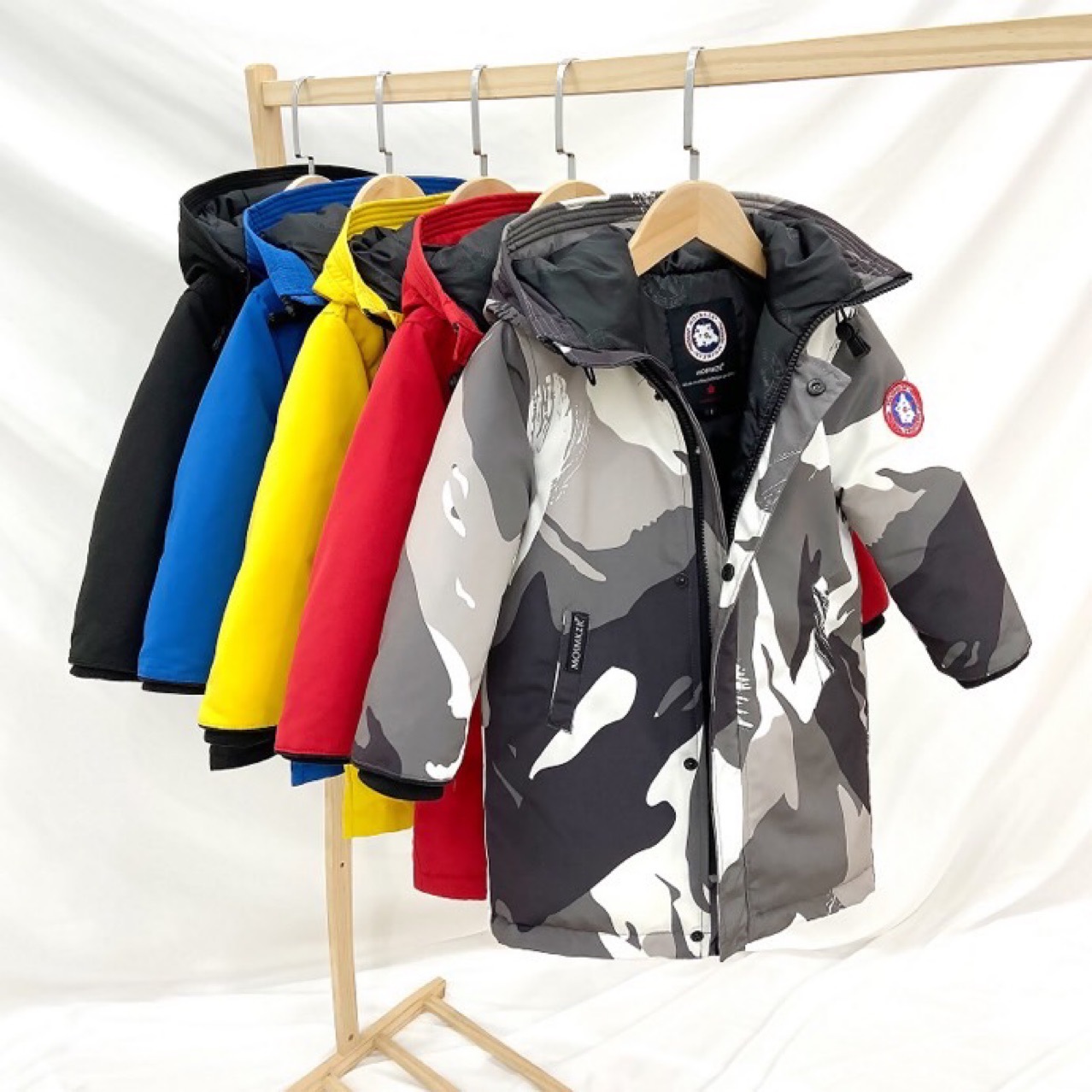 Big Goose Children&#039;s down Jacket 2021 New Mid-Length Thickened Camouflage Boys&#039; Girls&#039; Jackets Coat Fashion