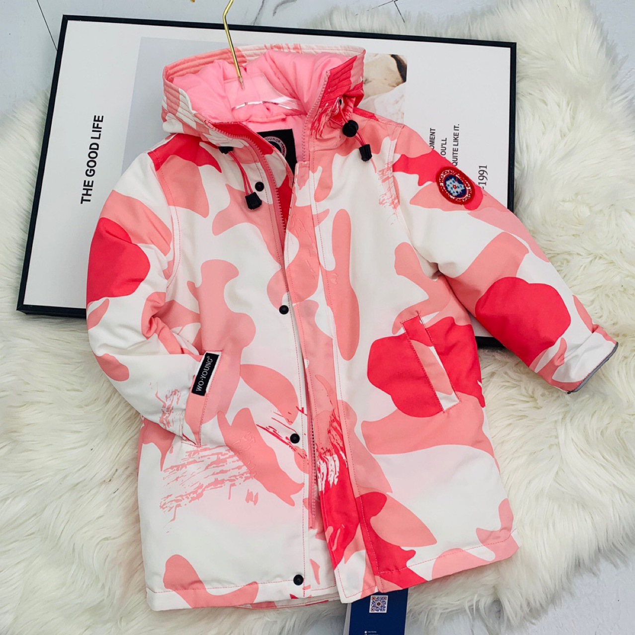 Big Goose Children&#039;s down Jacket 2021 New Mid-Length Thickened Camouflage Boys&#039; Girls&#039; Jackets Coat Fashion
