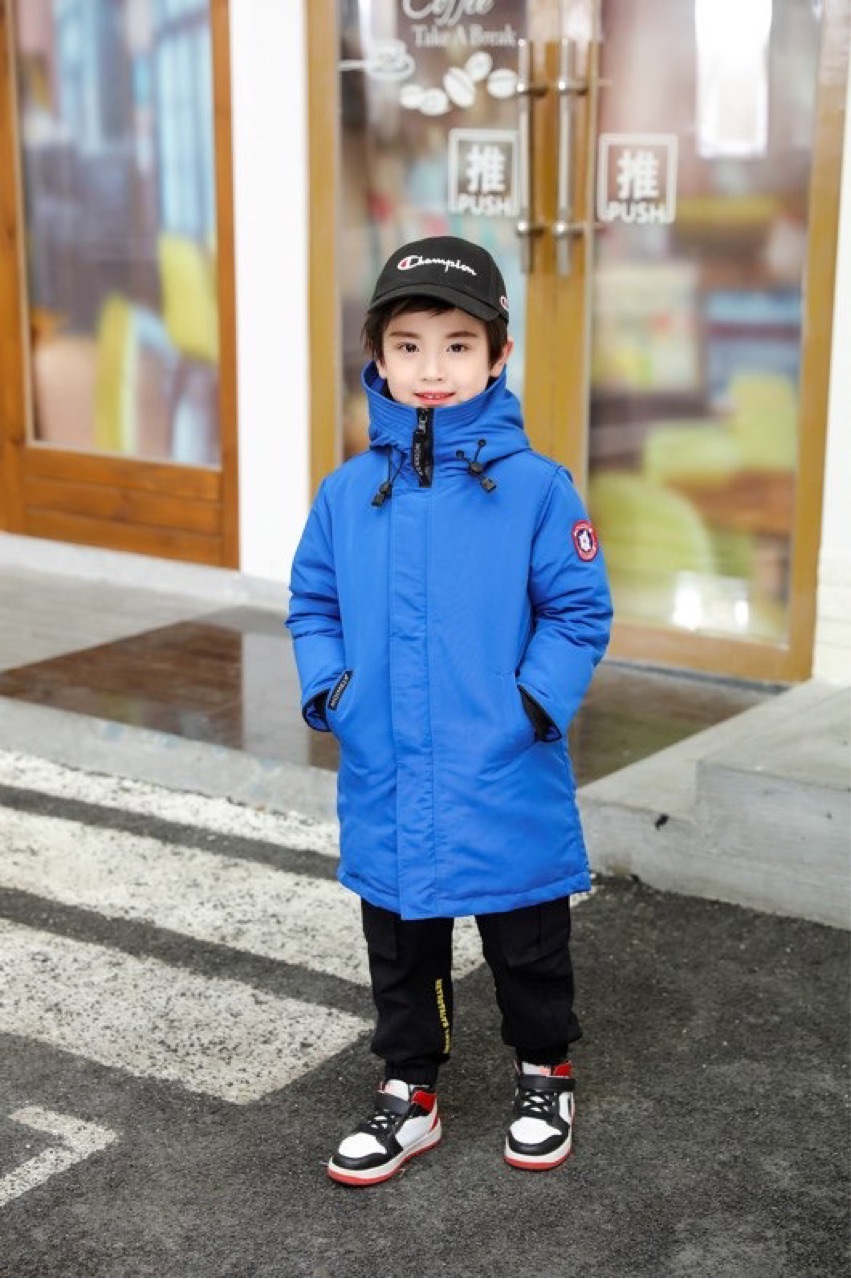Big Goose Children's down Jacket 2021 New Mid-Length Thickened Camouflage Boys' Girls' Jackets Coat Fashion