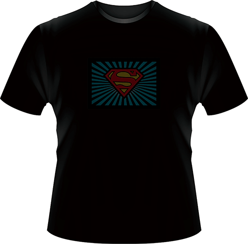 Concert event flash T-shirt EL cold light lovers flash T-shirt music voice control luminous short sleeves.