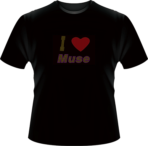 Concert event flash T-shirt EL cold light lovers flash T-shirt music voice control luminous short sleeves.