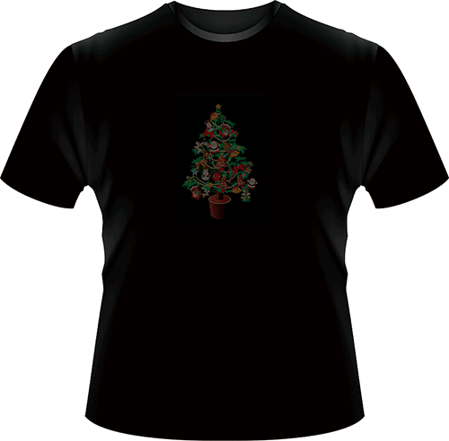 Concert event flash T-shirt EL cold light lovers flash T-shirt music voice control luminous short sleeves.