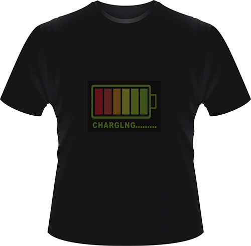 Concert event flash T-shirt EL cold light lovers flash T-shirt music voice control luminous short sleeves.