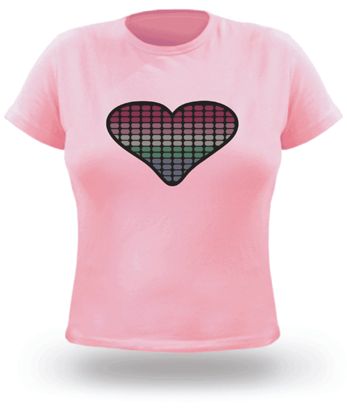 Concert event flash T-shirt EL cold light lovers flash T-shirt music voice control luminous short sleeves.