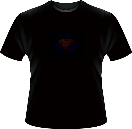 Concert event flash T-shirt EL cold light lovers flash T-shirt music voice control luminous short sleeves.
