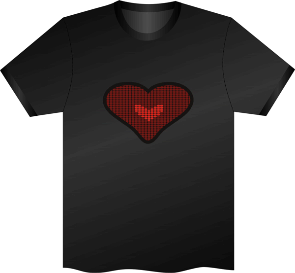 Concert event flash T-shirt EL cold light lovers flash T-shirt music voice control luminous short sleeves.